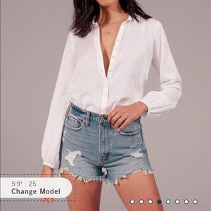 Abercrombie High Rise Denim Shorts